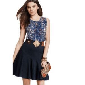 CABI stained glass keyhole top shirt tank 3093 lined SM